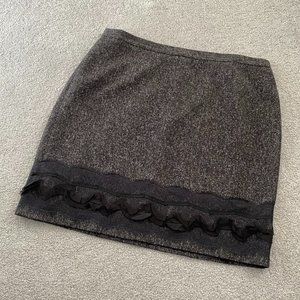 - Tahari Woman Beautiful Black Skirt with Lace Accent US 22  - O372